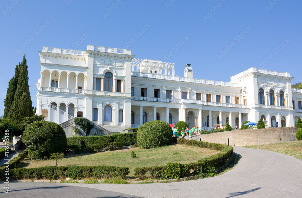 Livadia Palace in Crimea. Livadia Palace was a summer retreat of the last Russian tsar Nicholas II. The Yalta Conference was held there in 1945.
