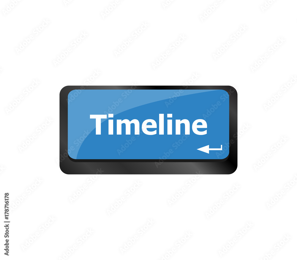 timeline concept - word on computer keyboard keys timeline concept - word on computer keyboard keys