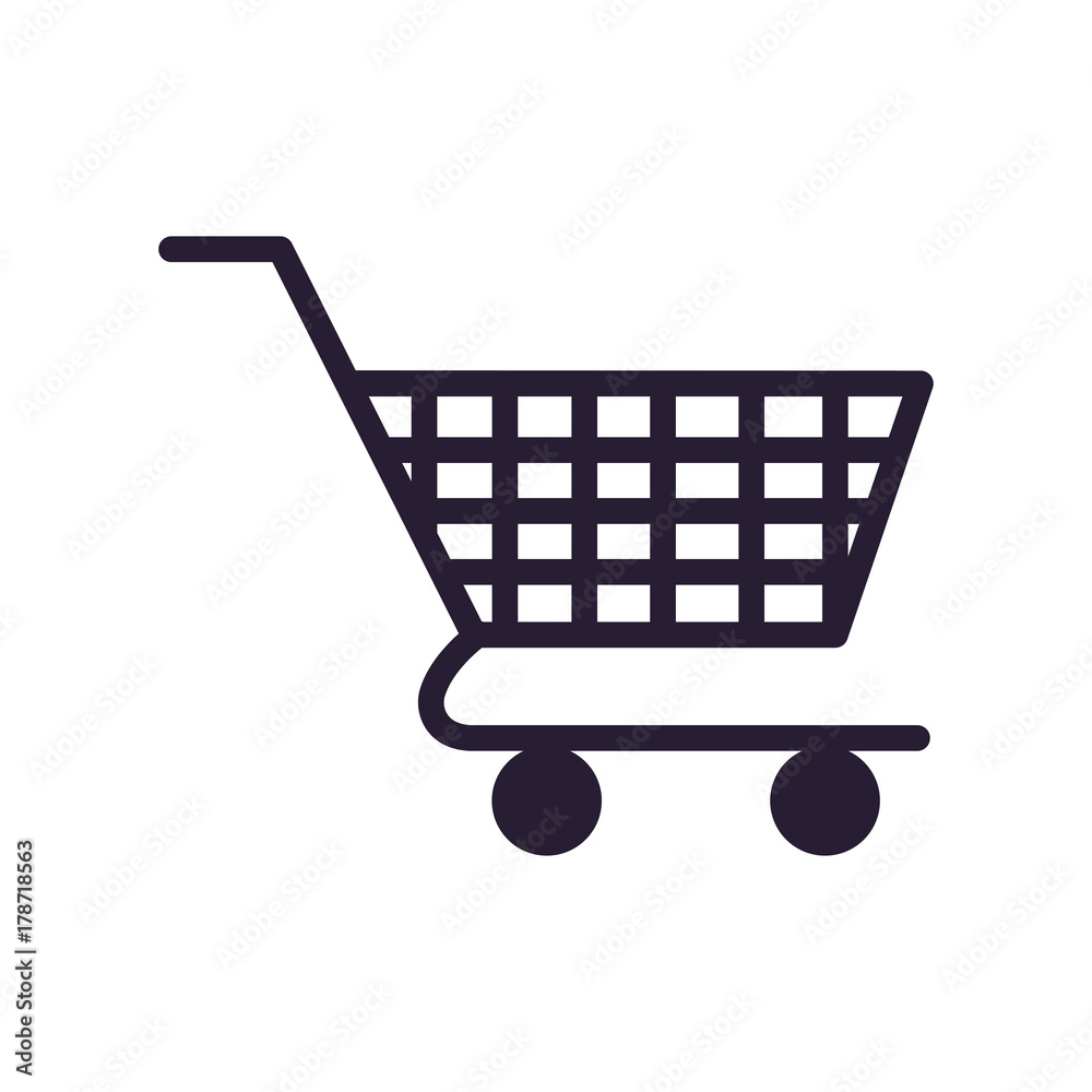 shopping cart icon over white background vector illustration shopping cart icon over white background vector illustration