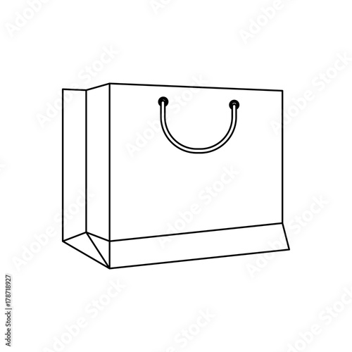 shopping bag icon over white background vector illustration