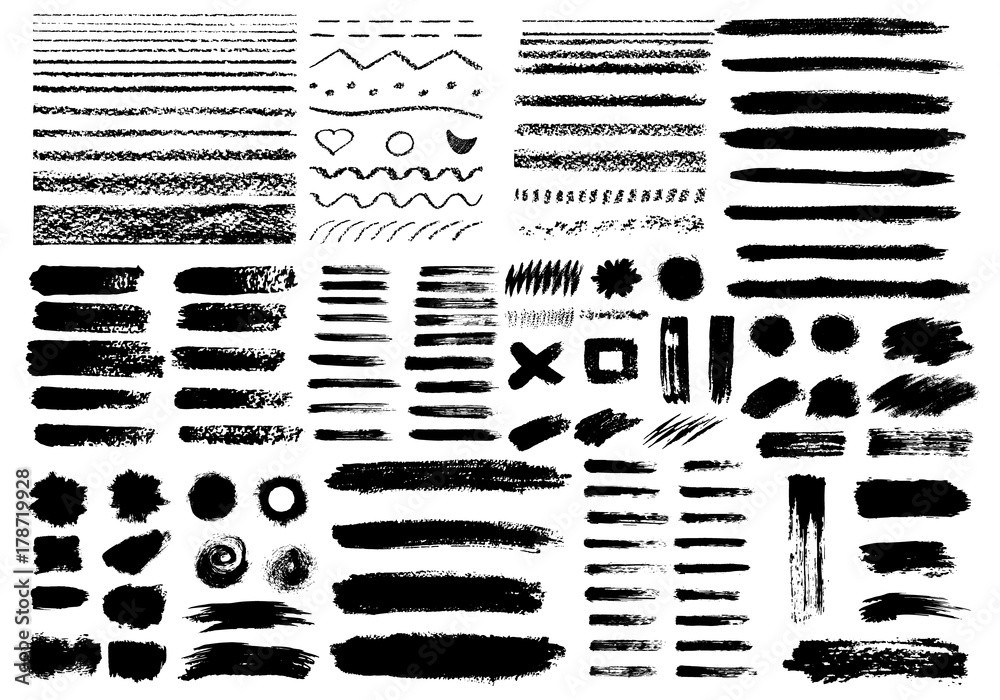 Painted grunge stripes set. Black labels, background, paint texture. Brush strokes vector. Handmade design elements. Painted grunge stripes set. Black labels, background, paint texture. Brush strokes vector. Handmade design elements.