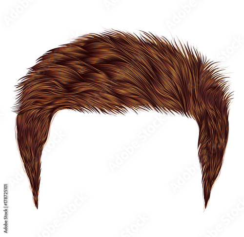 trendy man hairs. Red color. beauty  style .realistic  3d .