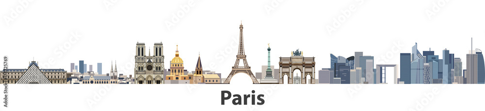 Naklejka premium Paris wektor panoramę miasta