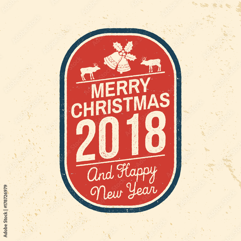 Obraz premium Merry Christmas greeting card. Vector illustration.