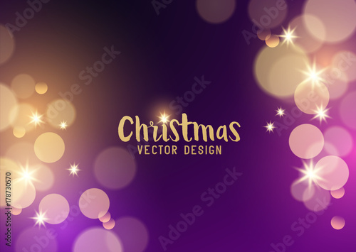 Pink and Gold sparkling christmas background. Vector illustration