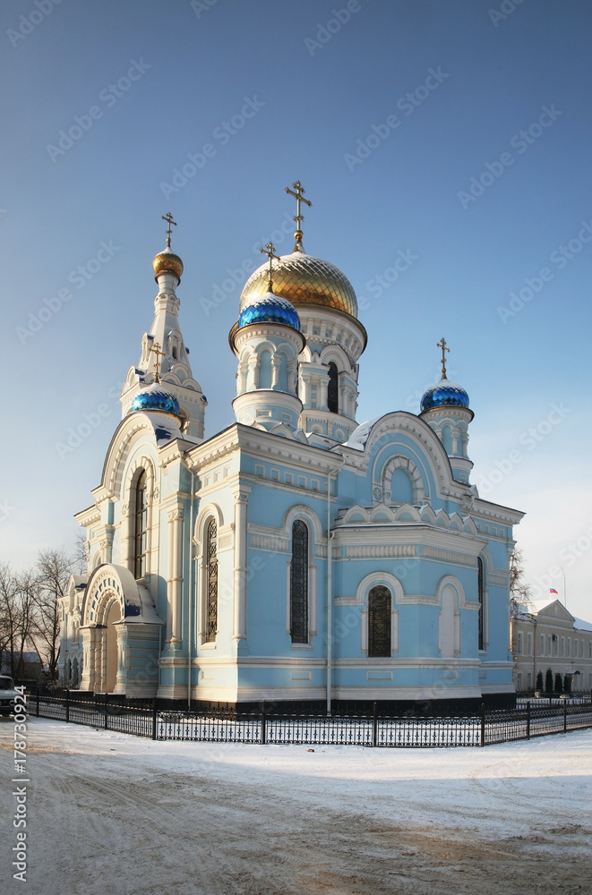 Cathedral of Assumption of the Blessed Virgin Mary in Maloyaroslavets. Kaluga oblast. Russia 