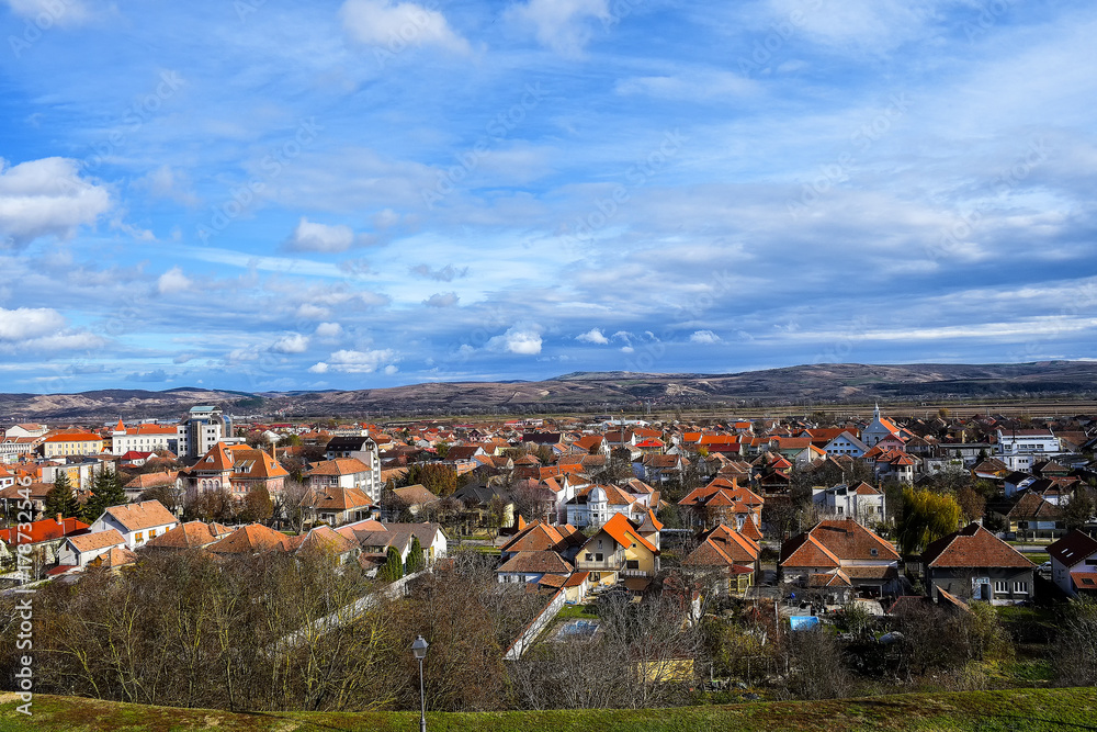 Scenic view of village in Transylvania, Romania,