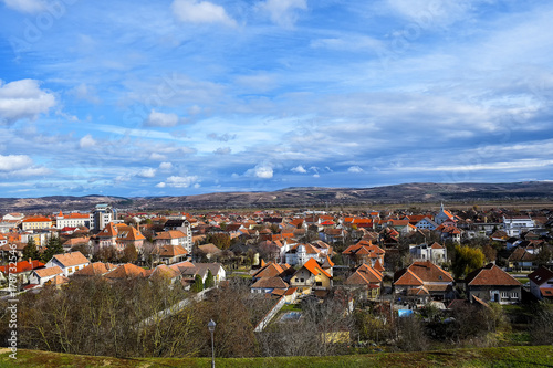 Scenic view of village in Transylvania, Romania,
