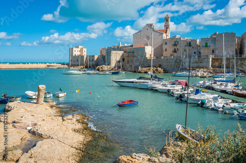 Canvas-taulu Old harbour in Giovinazzo, province of Bari, Puglia, southern Italy