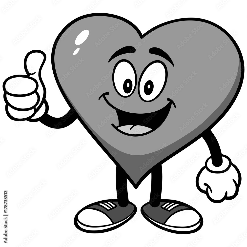 Heart with Thumbs Up Illustration