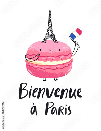 Welcome to Paris macaron character