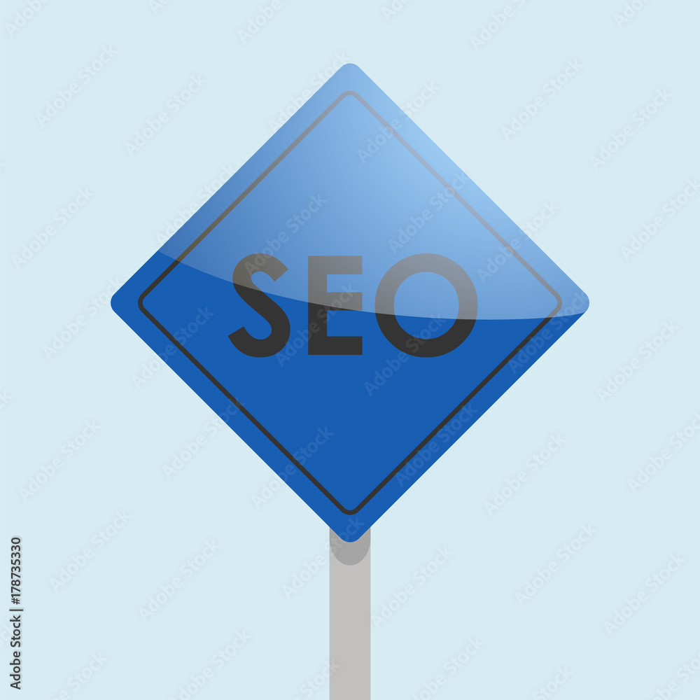Road sign seo. Search Engine Optimization banner Road sign seo. Search Engine Optimization banner