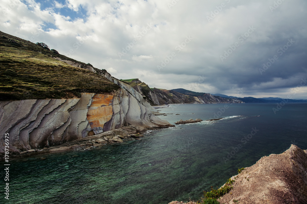Panoramic of cliffs