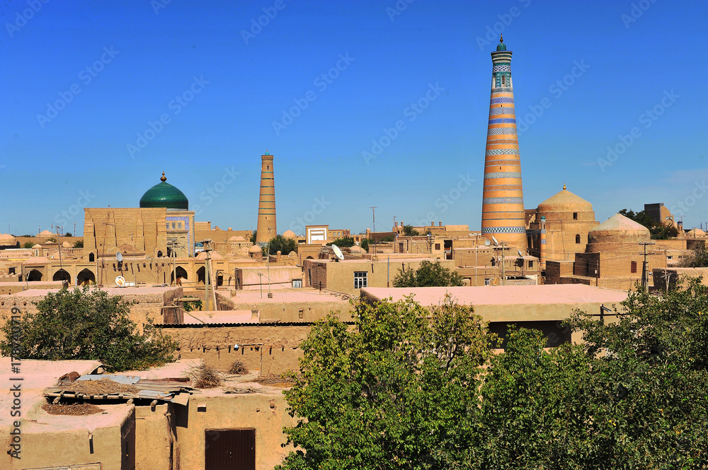 Khiva: minarets and domes of old town