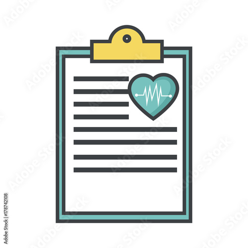 Medical document historial icon vector illustration graphic design photo