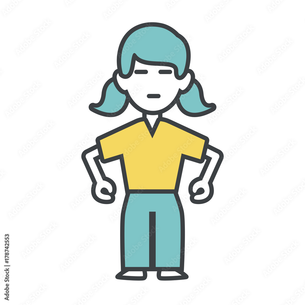 Woman relaxing with eyes closed icon vector illustration graphic design Woman relaxing with eyes closed icon vector illustration graphic design