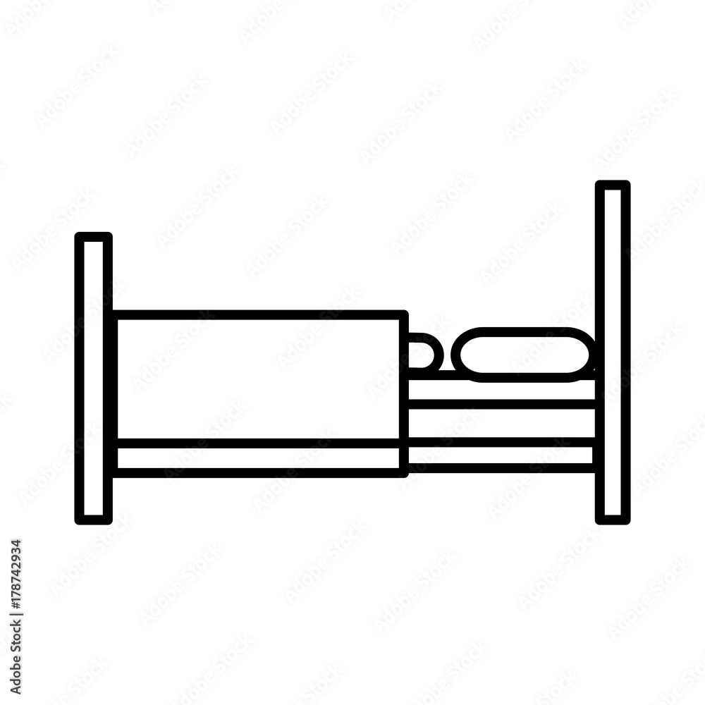 Bed sleep symbol icon vector illustration graphic design Bed sleep symbol icon vector illustration graphic design