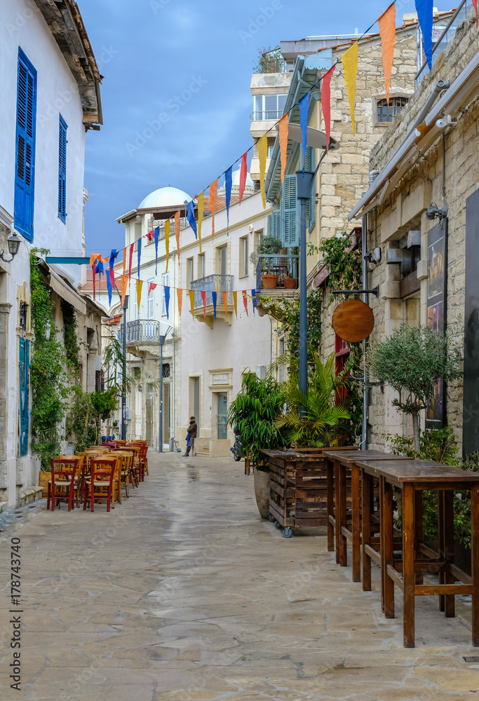 Old Town, Limassol, Cyprus, street scene