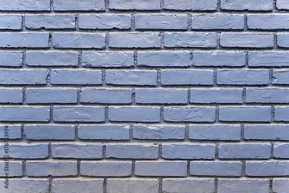 Obraz premium Old blue brick wall background texture