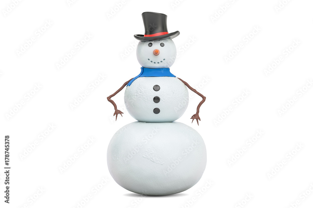 Snowman, 3D rendering
