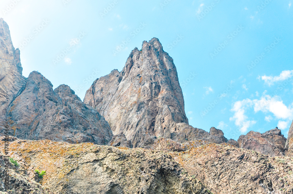 Mountain landscape, Karadag rocks at the Crimea Mountain landscape, Karadag rocks at the Crimea