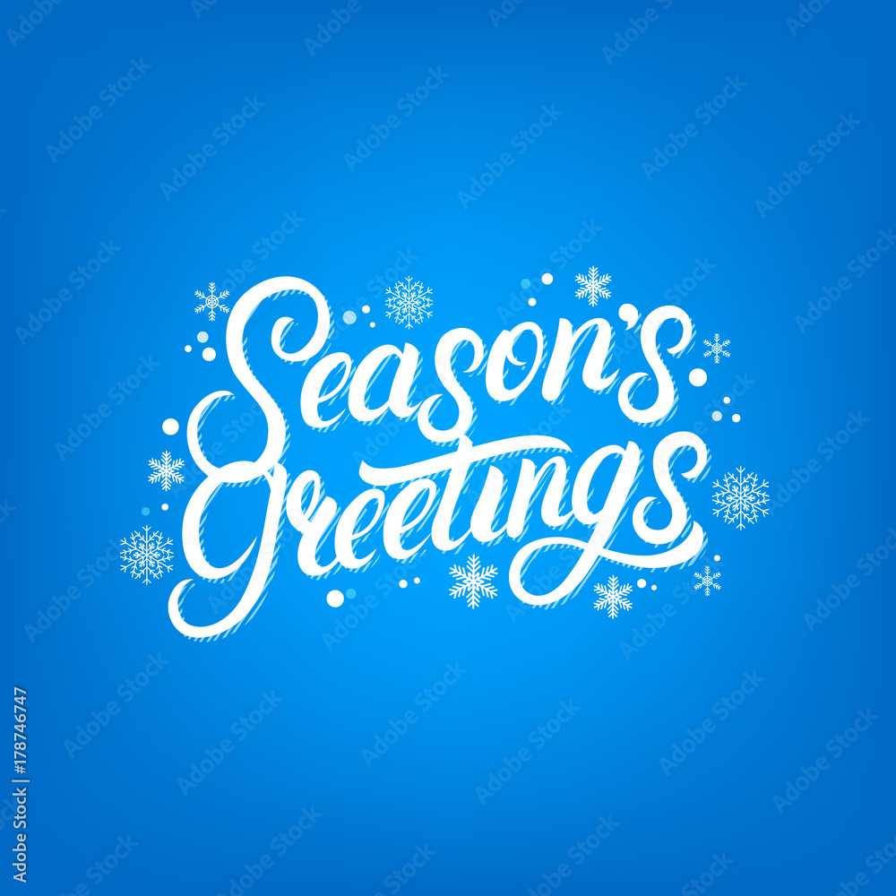 Seasons Greetings hand written lettering design. Modern brush calligarphy for Christmas card. Seasons Greetings hand written lettering design. Modern brush calligarphy for Christmas card.