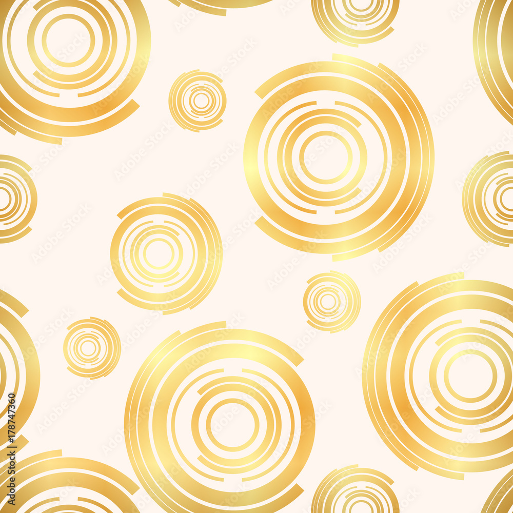 Classic seamless gold glitter pattern circle ornate. Seamless circles background. Classic seamless gold glitter pattern circle ornate. Seamless circles background.