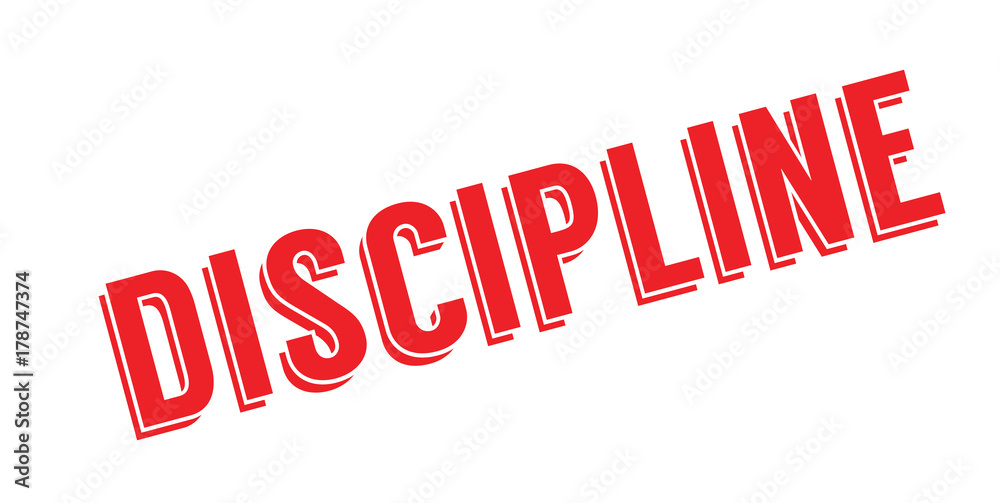 Discipline rubber stamp. Grunge design with dust scratches. Effects can be easily removed for a clean, crisp look. Color is easily changed. Discipline rubber stamp. Grunge design with dust scratches. Effects can be easily removed for a clean, crisp look. Color is easily changed.