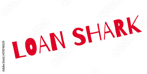 Loan Shark rubber stamp. Grunge design with dust scratches. Effects can be easily removed for a clean, crisp look. Color is easily changed.