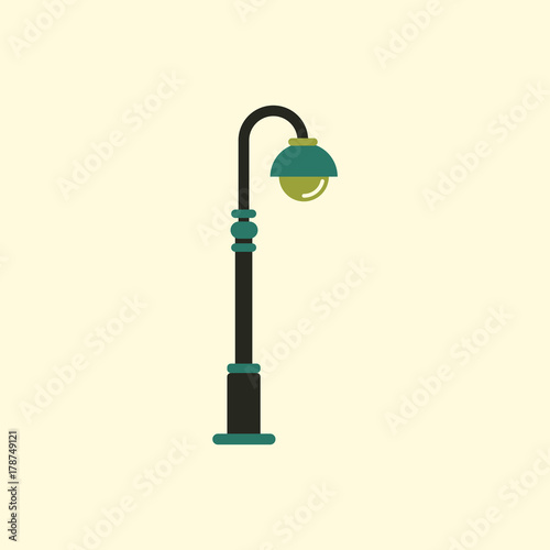 Street light icon, street lamp