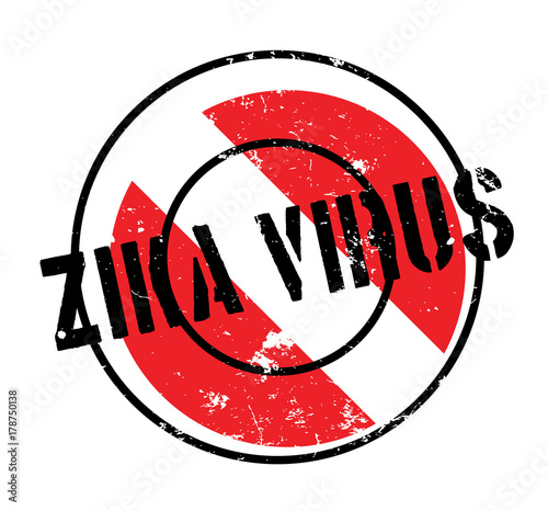 Zika Virus rubber stamp. Grunge design with dust scratches. Effects can be easily removed for a clean, crisp look. Color is easily changed.