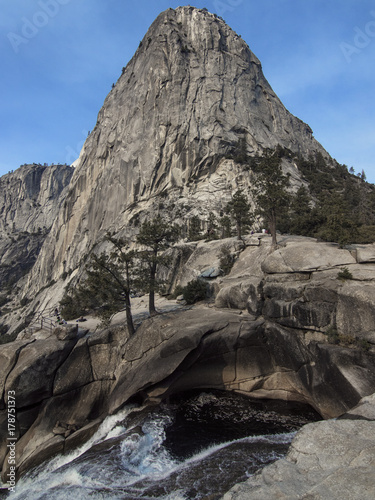 Liberty Cap from the top of Nevada Falls, Yosemite Valley