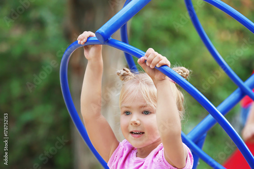 Adorable little girl on pla...