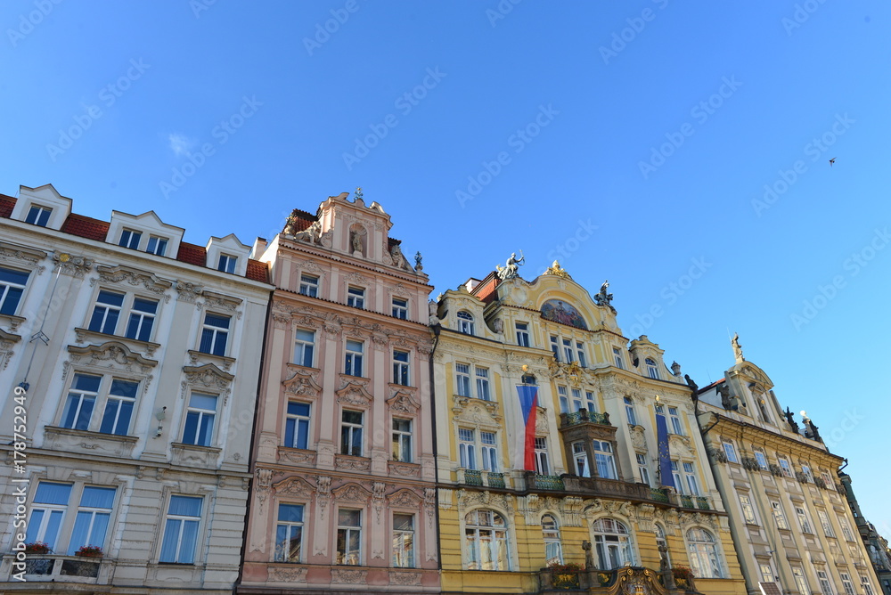 Historische Gebäude am Platz der Republik in Prag Neustadt 