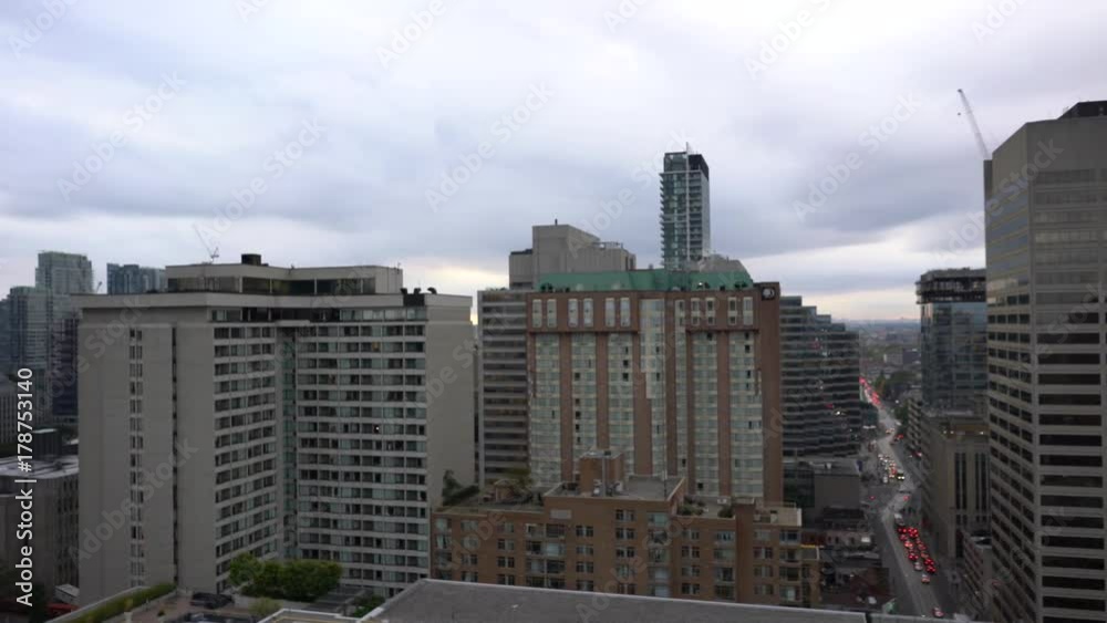 super smooth right to left establishing pan of Toronto super smooth right to left establishing pan of Toronto