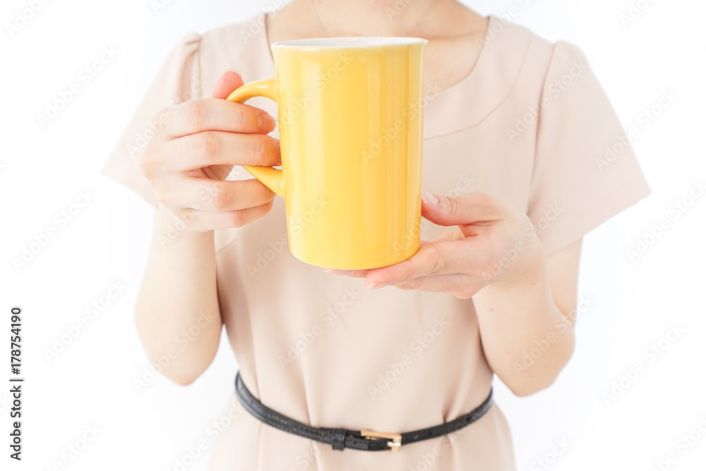 woman having a mug woman having a mug