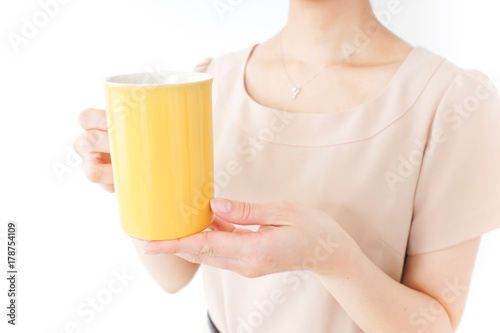 woman having a mug