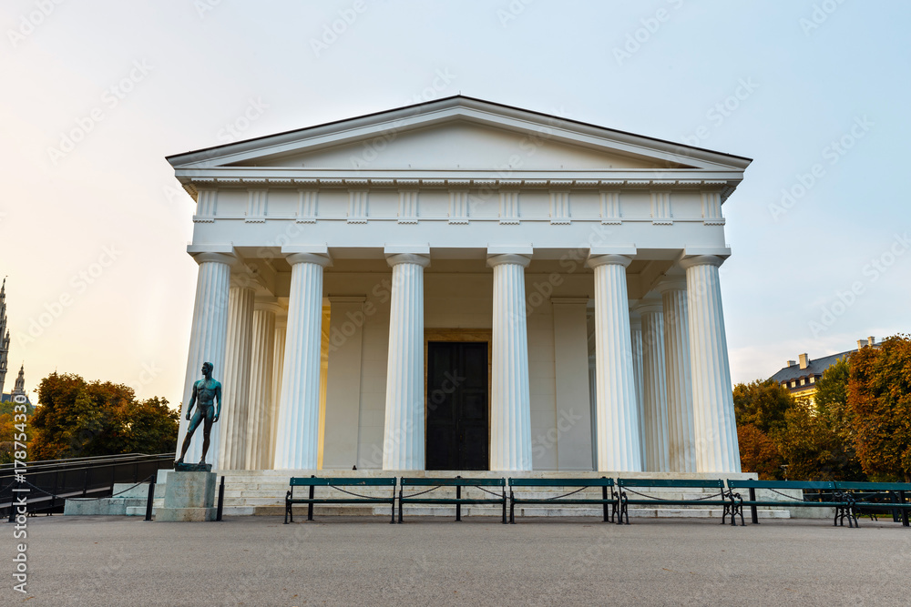 Volksgarten in Vienna, Austria. Neoclassical Theseus Temple
