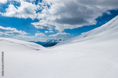 Endless snowy slope