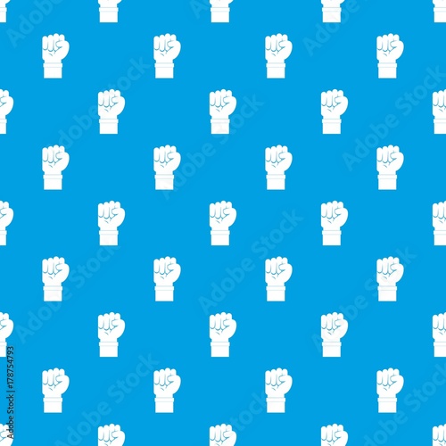 Fist pattern seamless blue