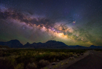 Keuken achterwand Nacht Melkweg boven Big Bend park  © wisanuboonrawd