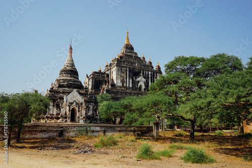 Thatbinnyu Temple Pagoda in Bagan Myanmbar Burma photo