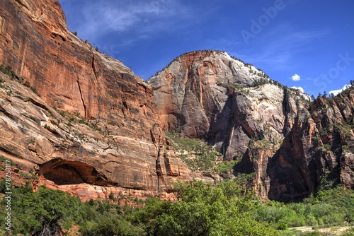 Cable Mountain from the Floor of Zion Canyon