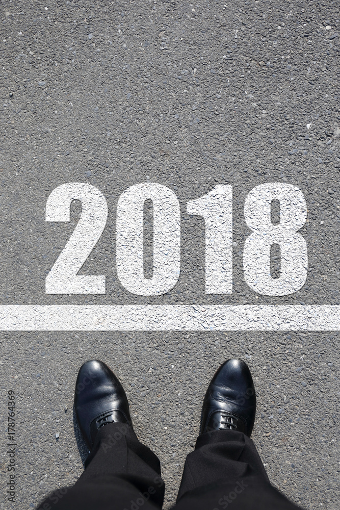 Fototapeta premium start to new year 2018