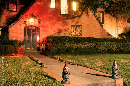 Valokuva The house is decorated for Halloween: rats, spiders, shadows, gnomes