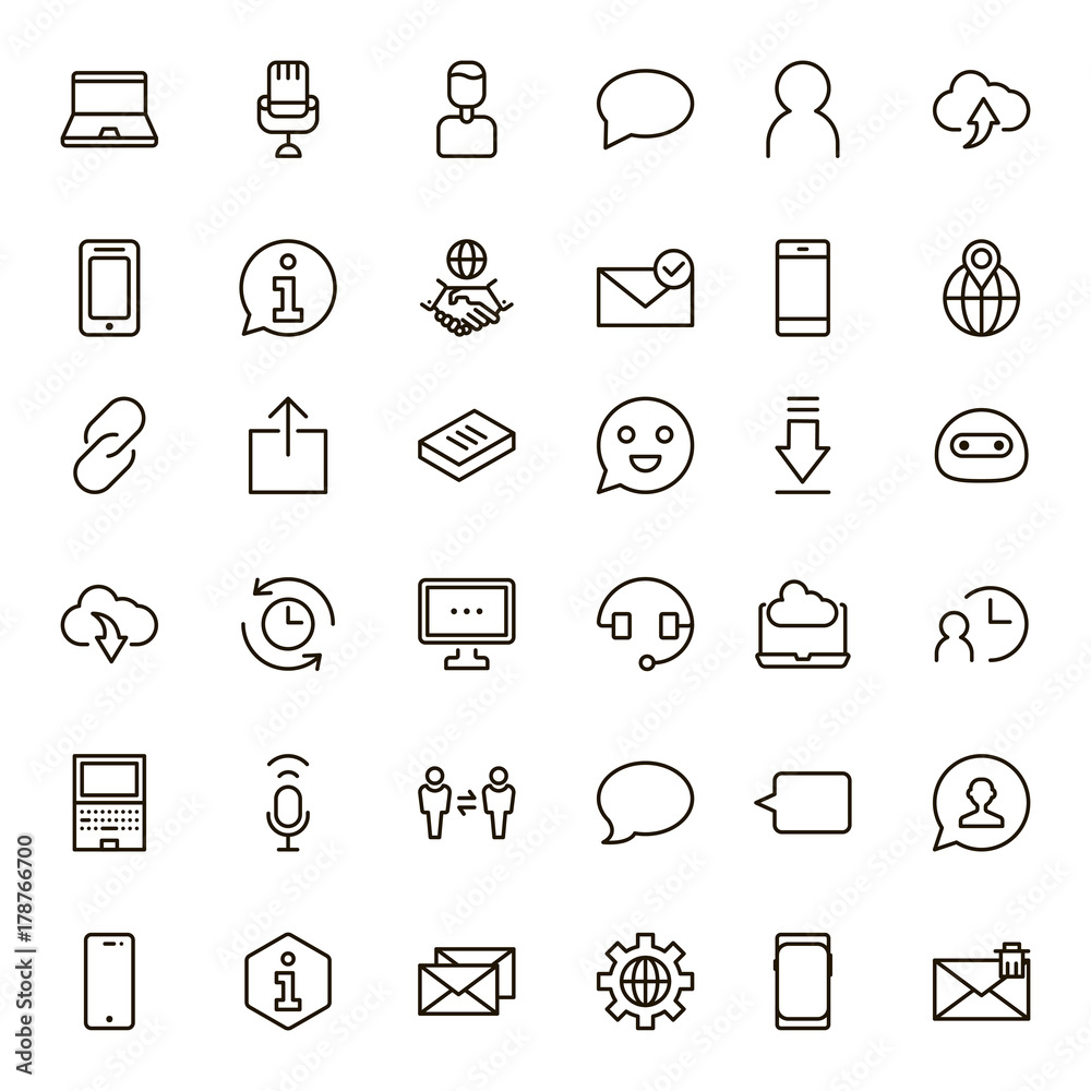 Fototapeta premium Chat flat icon