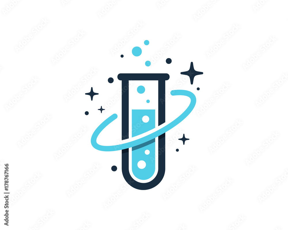 Obraz premium Lab Planet Icon Logo Design Element