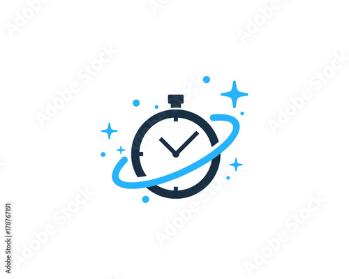 Time Planet Icon Logo Design Element