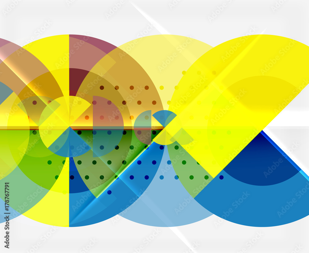 Circle elements on black background Circle elements on black background