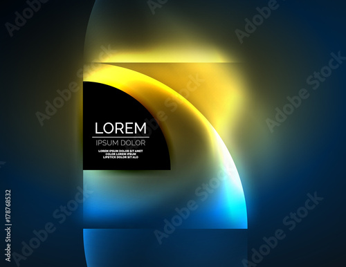 Abstract vector round banner